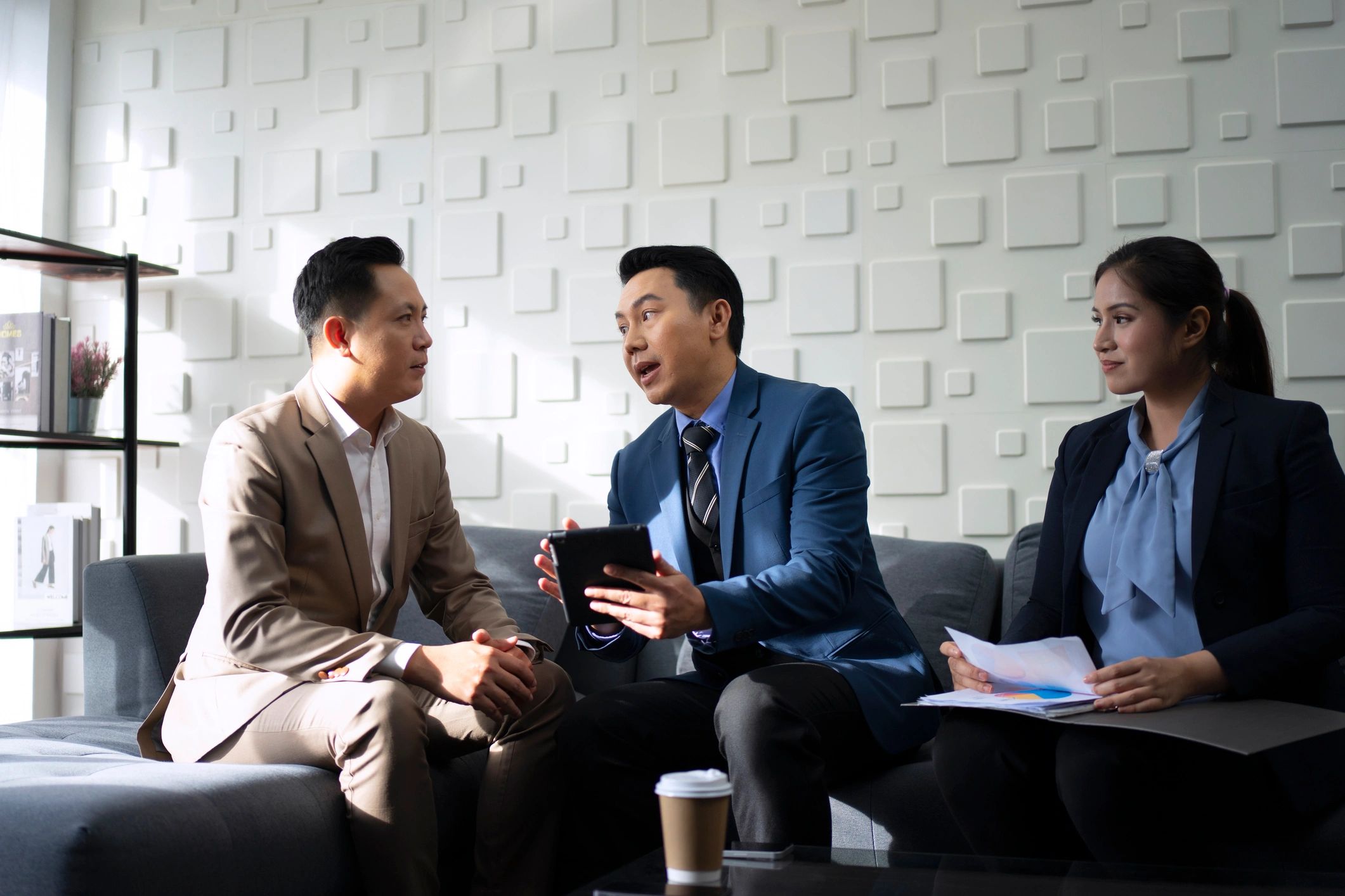 White collar worker working and meeting at office